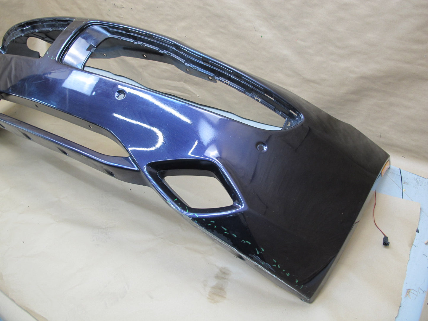 11-12 Fisker Karma Front Bumper Cover Purple w Foam Energy Absorber OEM
