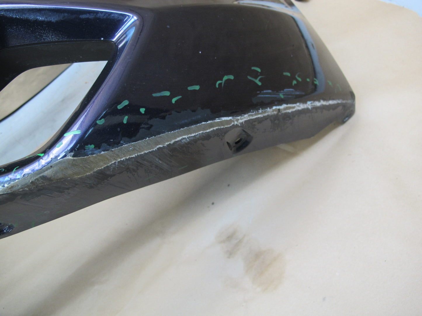 11-12 Fisker Karma Front Bumper Cover Purple w Foam Energy Absorber OEM