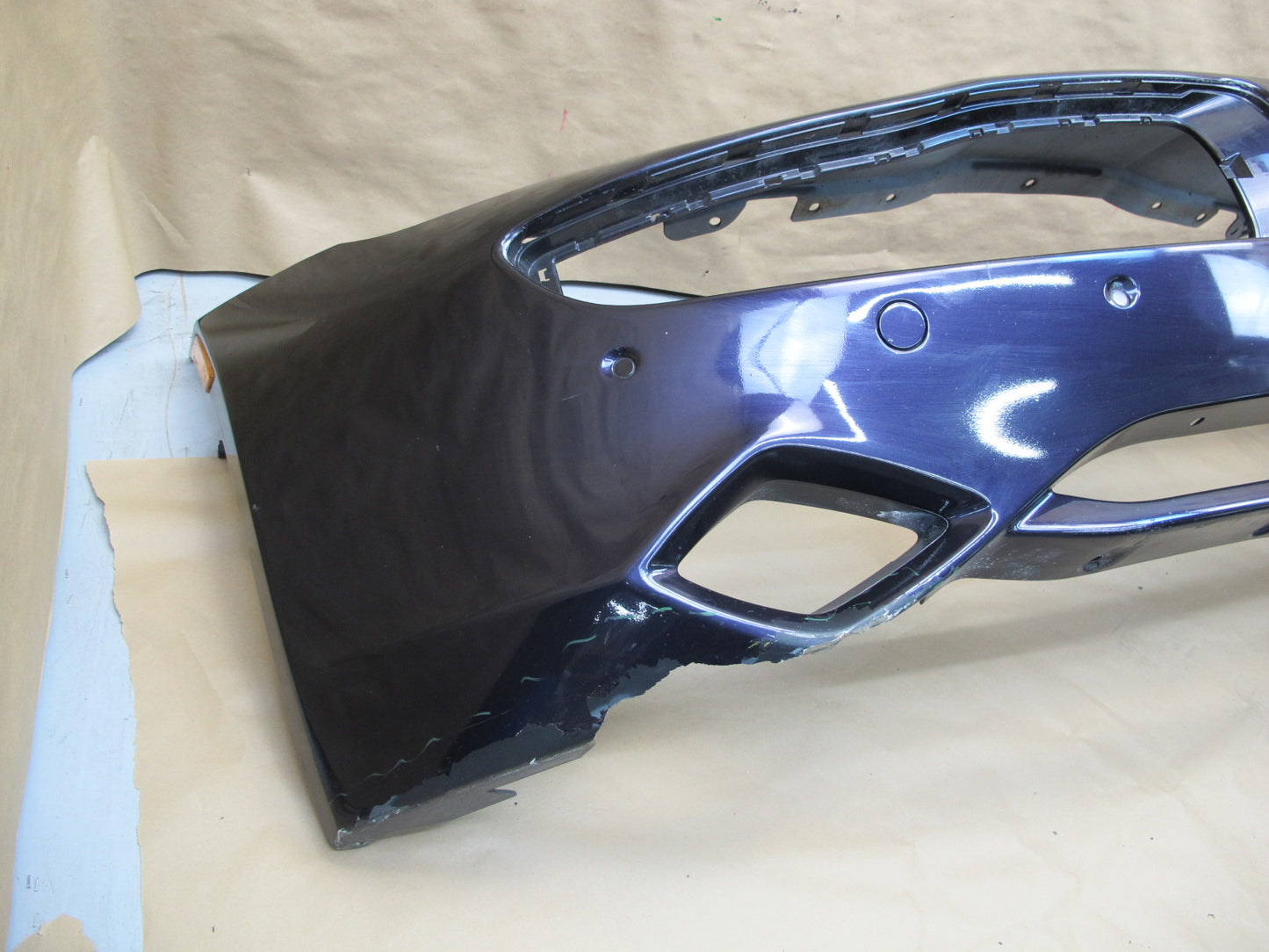 11-12 Fisker Karma Front Bumper Cover Purple w Foam Energy Absorber OEM