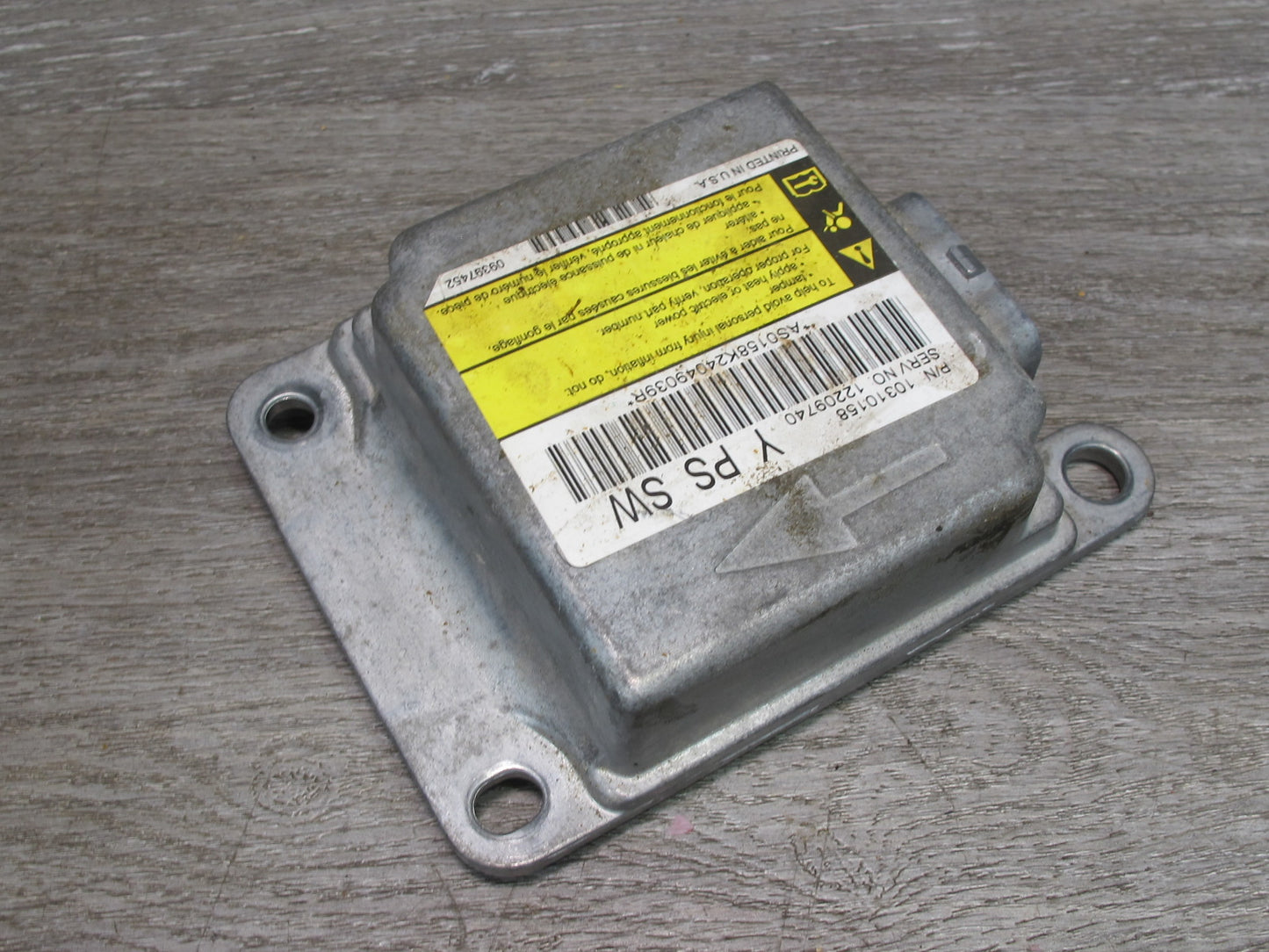 01-04 CHEVROLET CORVETTE C5 SRS AIRBAG CONTROL MODULE UNIT 10310158 OEM