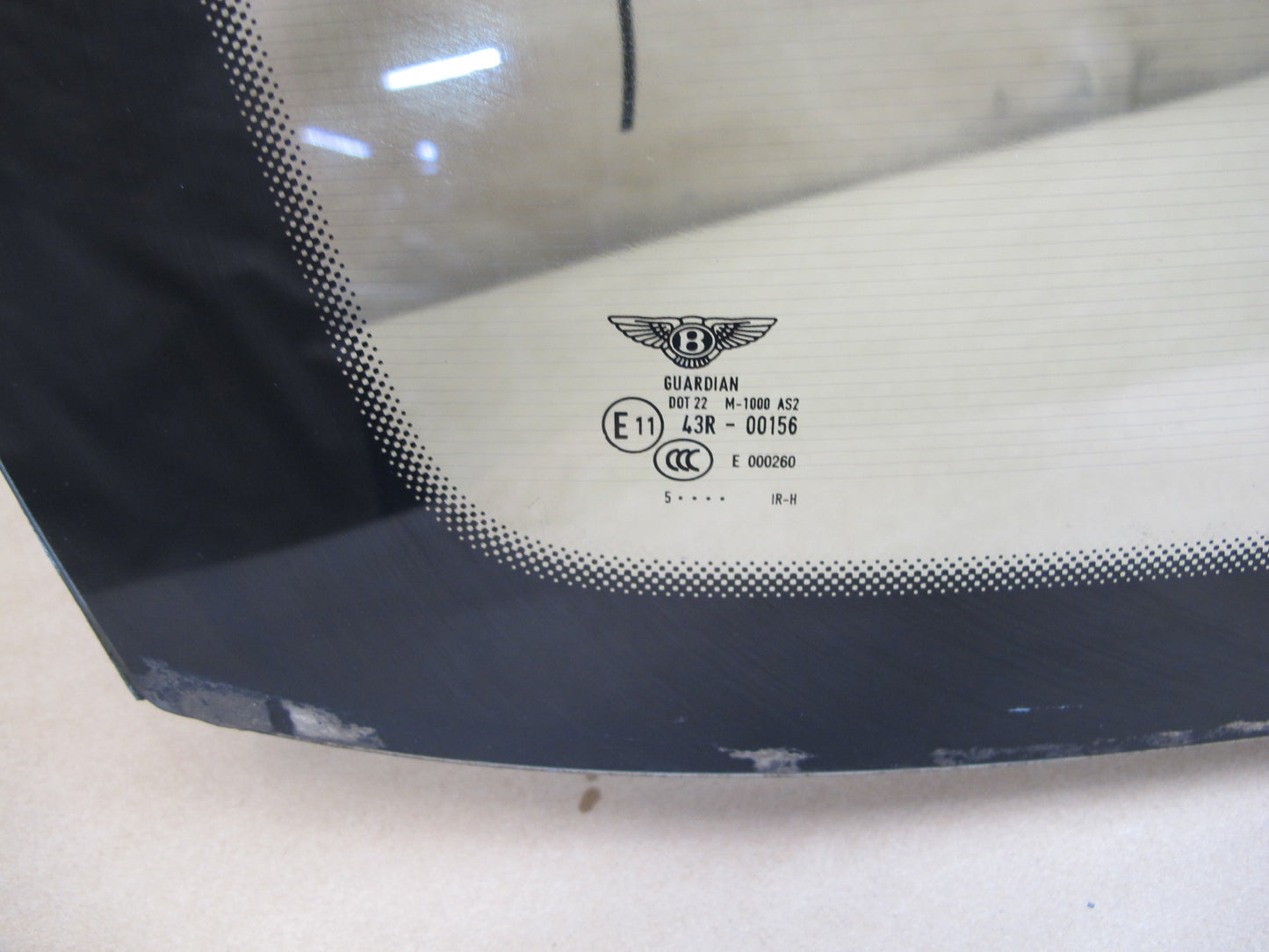 06-12 Bentley Continental Flying Spur Rear Heated Windshield Glass Window