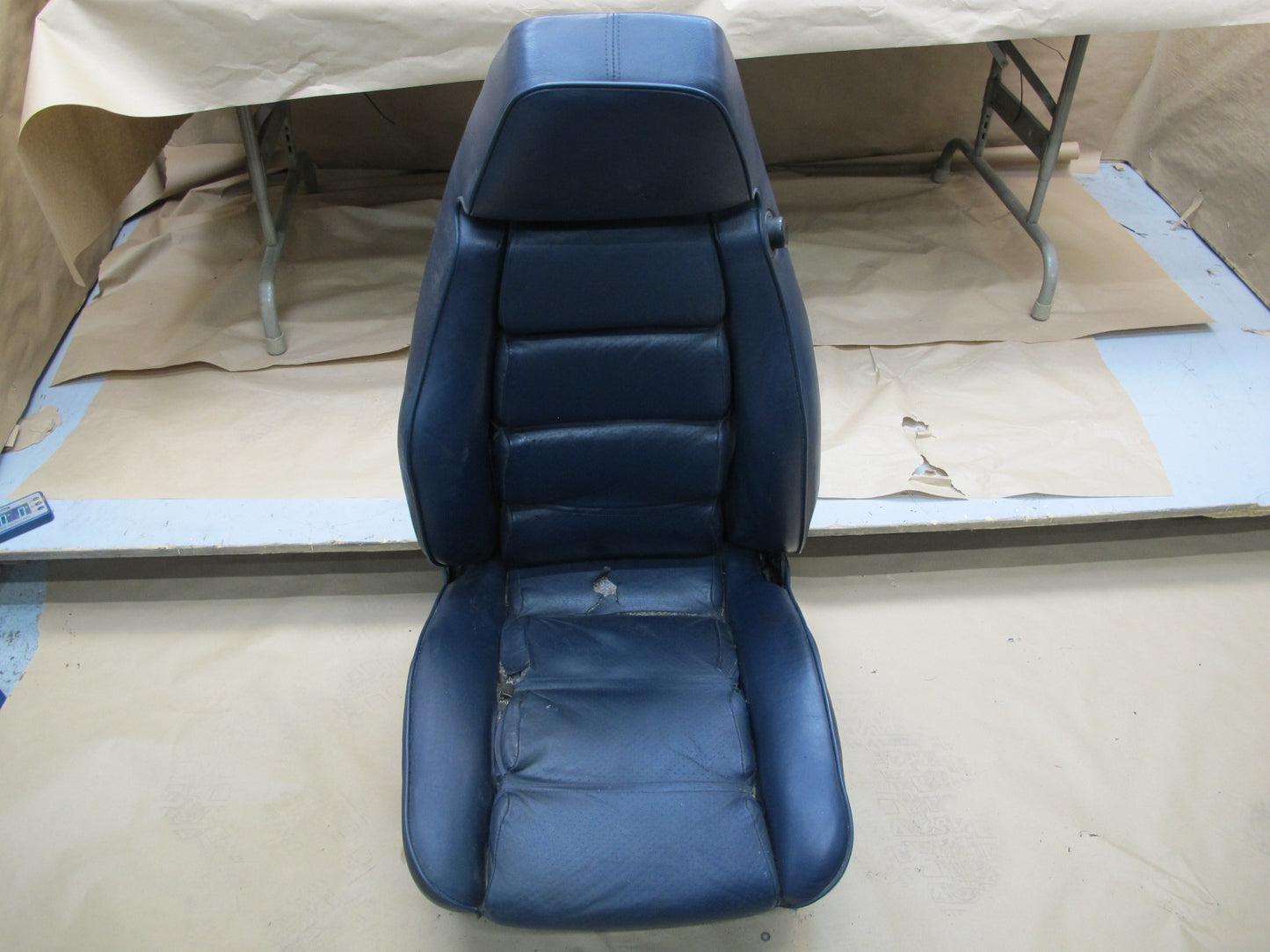 1983-1984 Porsche 928 S Front & Rear Left Right Side Seat Leather Blue Set