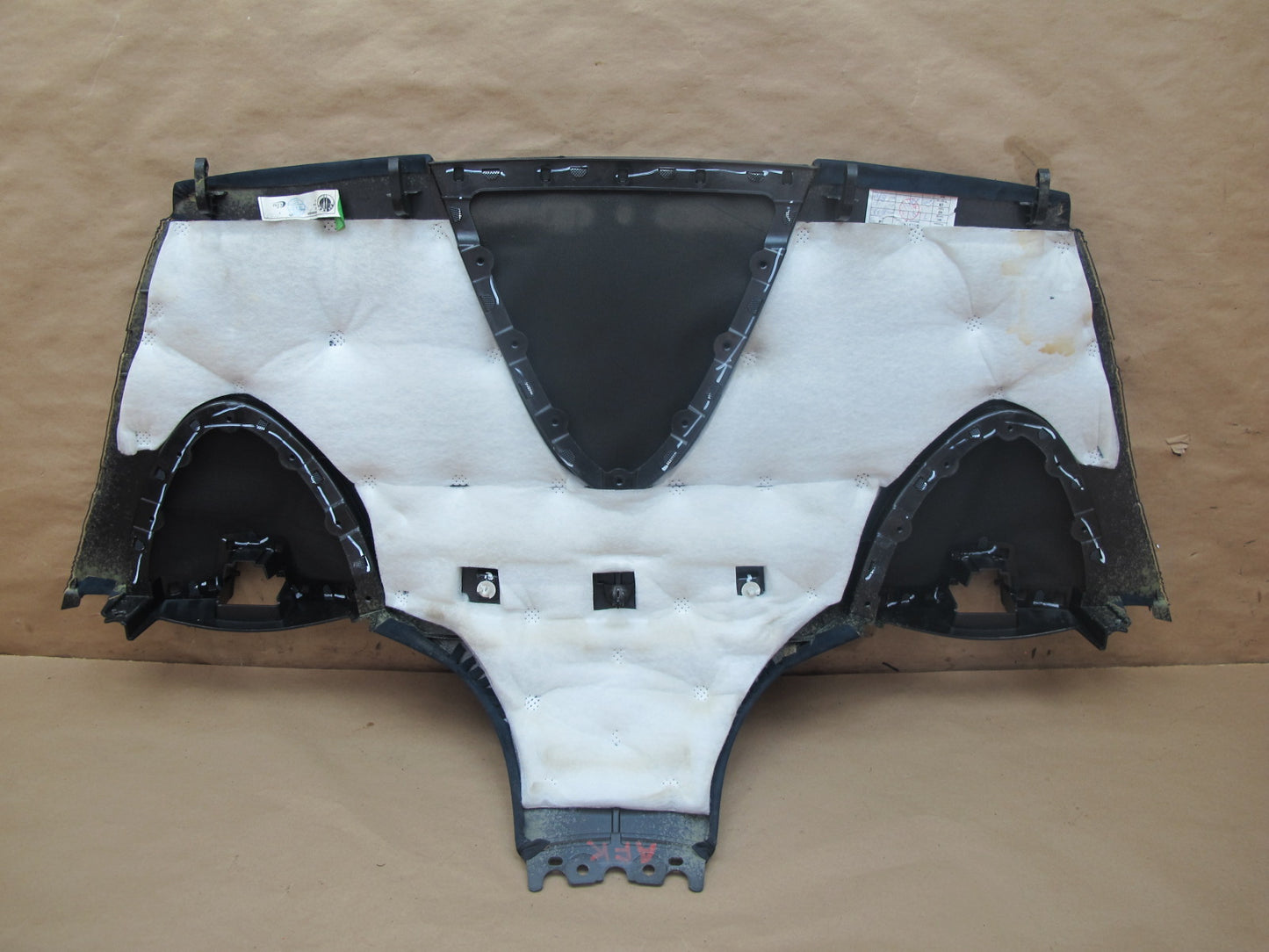 11-12 Fisker Karma Rear Parcel Shelf Deck Trim Panel Ecosuede Blue OEM