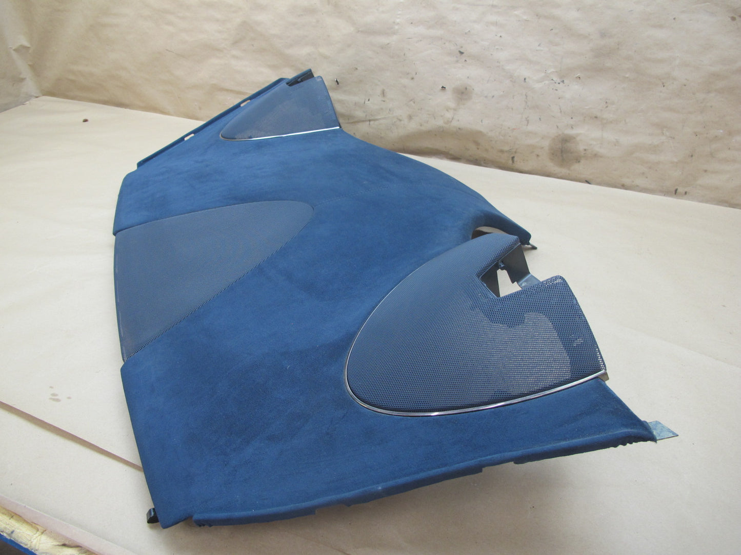 11-12 Fisker Karma Rear Parcel Shelf Deck Trim Panel Ecosuede Blue OEM