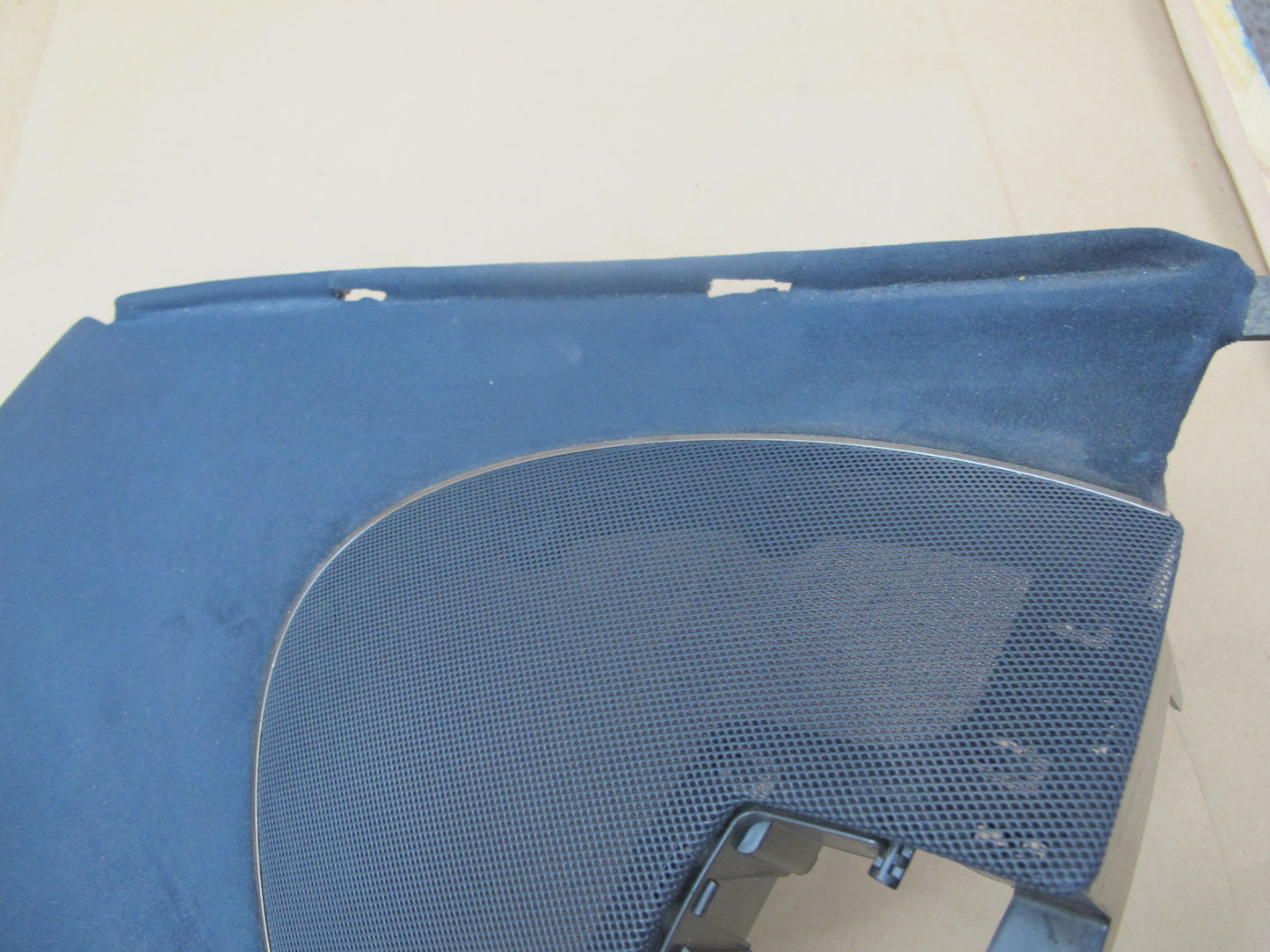 11-12 Fisker Karma Rear Parcel Shelf Deck Trim Panel Ecosuede Blue OEM