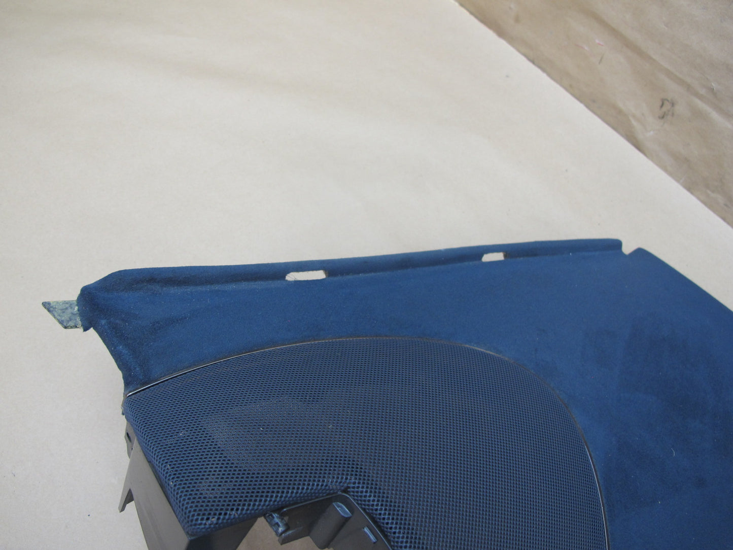 11-12 Fisker Karma Rear Parcel Shelf Deck Trim Panel Ecosuede Blue OEM