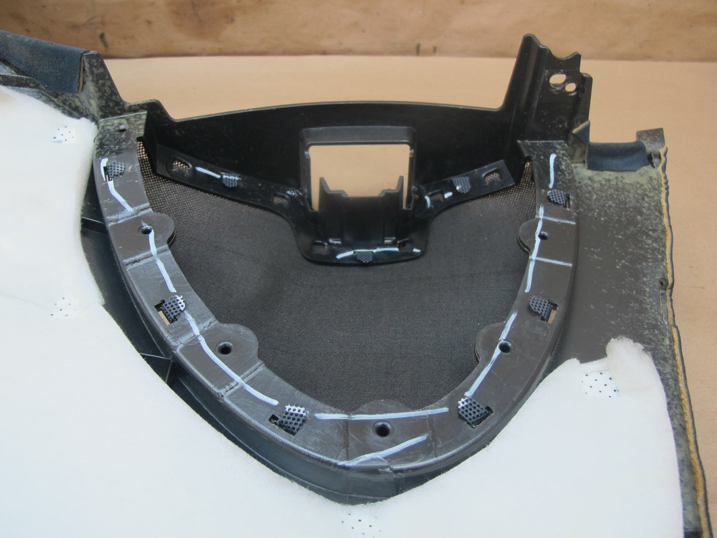 11-12 Fisker Karma Rear Parcel Shelf Deck Trim Panel Ecosuede Blue OEM