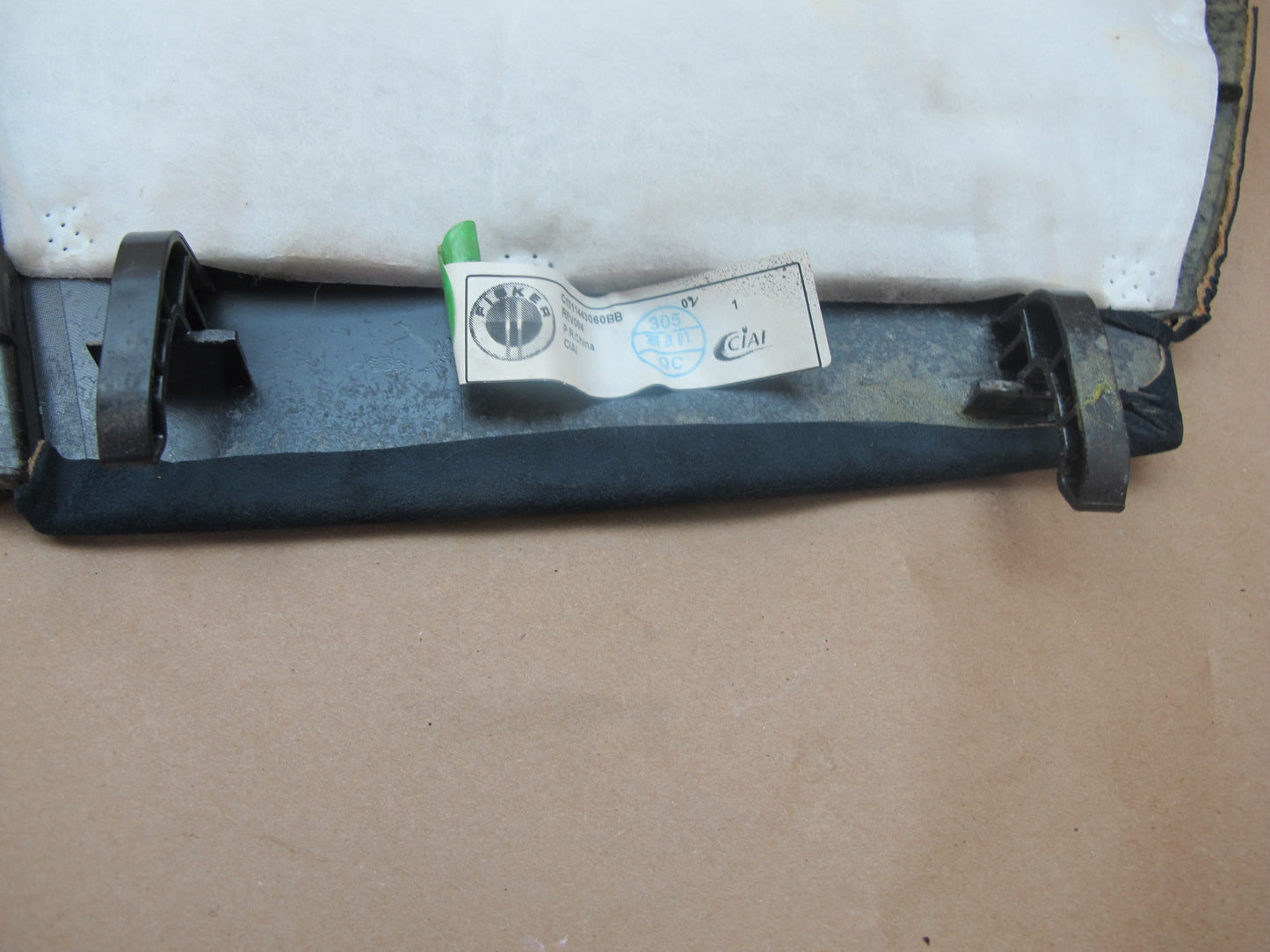 11-12 Fisker Karma Rear Parcel Shelf Deck Trim Panel Ecosuede Blue OEM