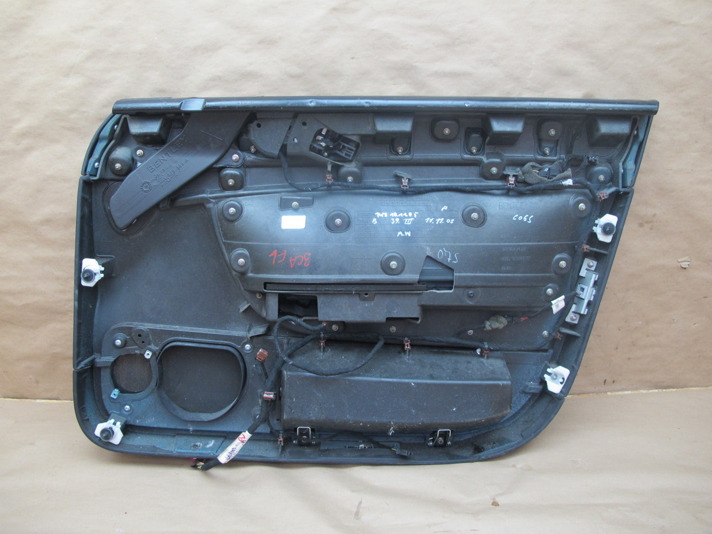 06-08 Bentley Continental Flying Spur Front Door Interior Trim Cover Panel Set
