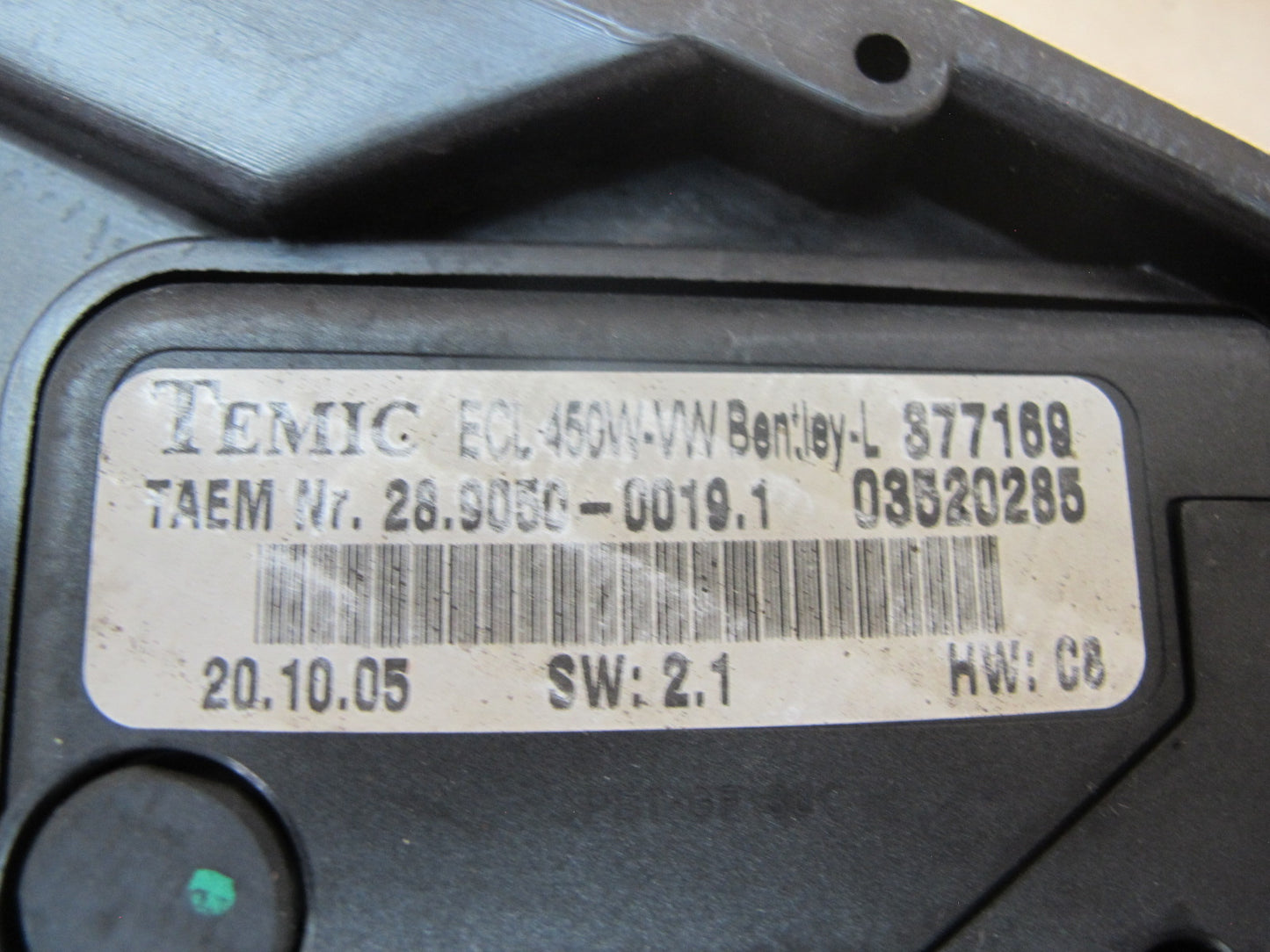 03-10 Bentley Continental GTC GT Flying Spur 6.0 Engine Cooling Fan Motor Shroud