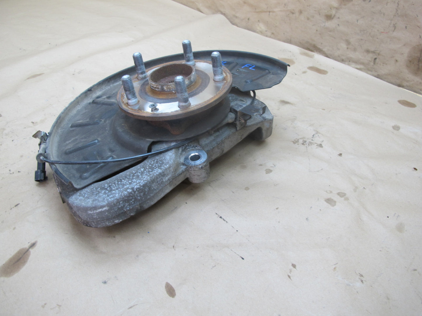 11-12 Fisker Karma Front Left Spindle Knuckle Wheel Hub Bearing 61K Miles OEM
