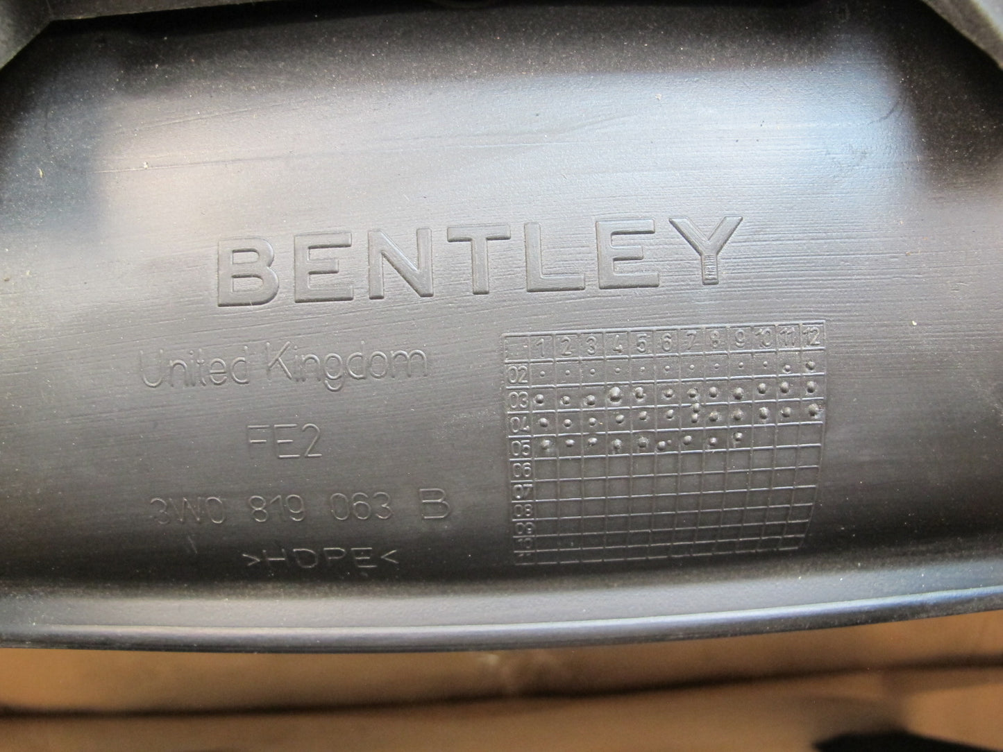 06-12 Bentley Continental Flying Spur Dashboard Dash Instrument Panel Cover