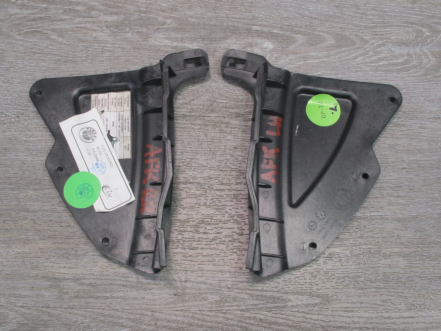 11-12 Fisker Karma Set of 2 Front Left & Right Lower A Pillar Cover Trim OEM