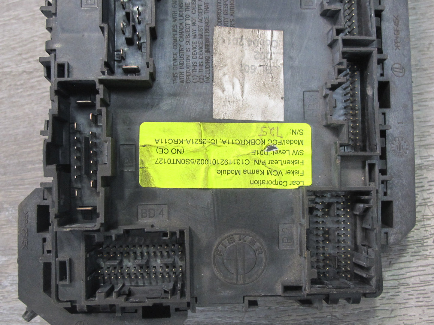 11-12 Fisker Karma BCM Body Control Module Unit C131192101002 OEM