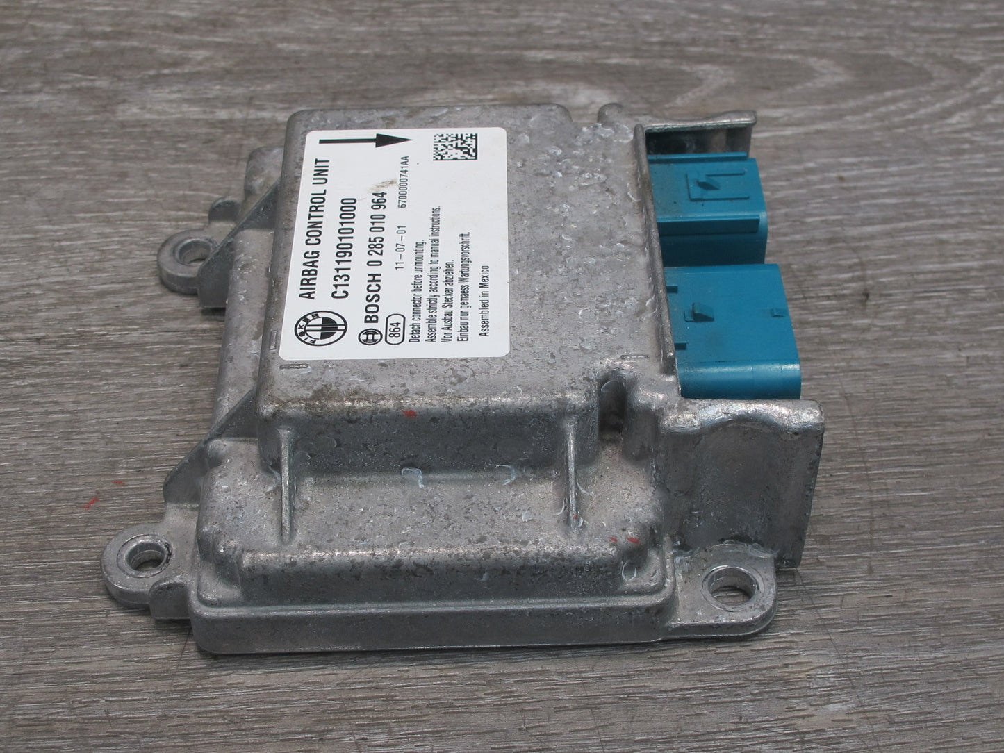 11-12 FISKER KARMA SRS AIRBAG CONTROL MODULE UNIT 0285010964 OEM