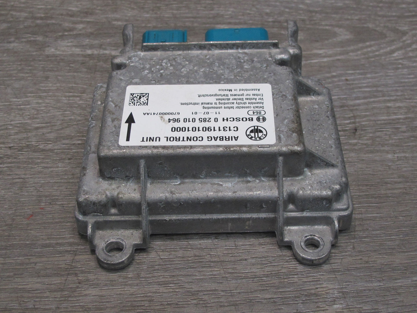 11-12 FISKER KARMA SRS AIRBAG CONTROL MODULE UNIT 0285010964 OEM