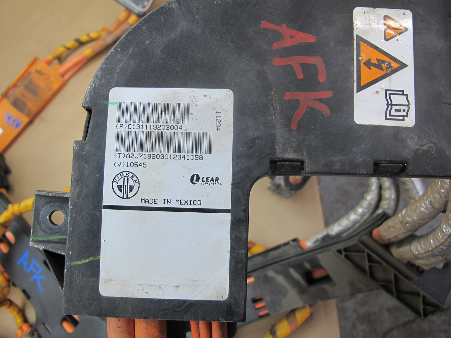 11-12 Fisker Karma Set of 2 Front & Rear High Voltage Battery Cable OEM