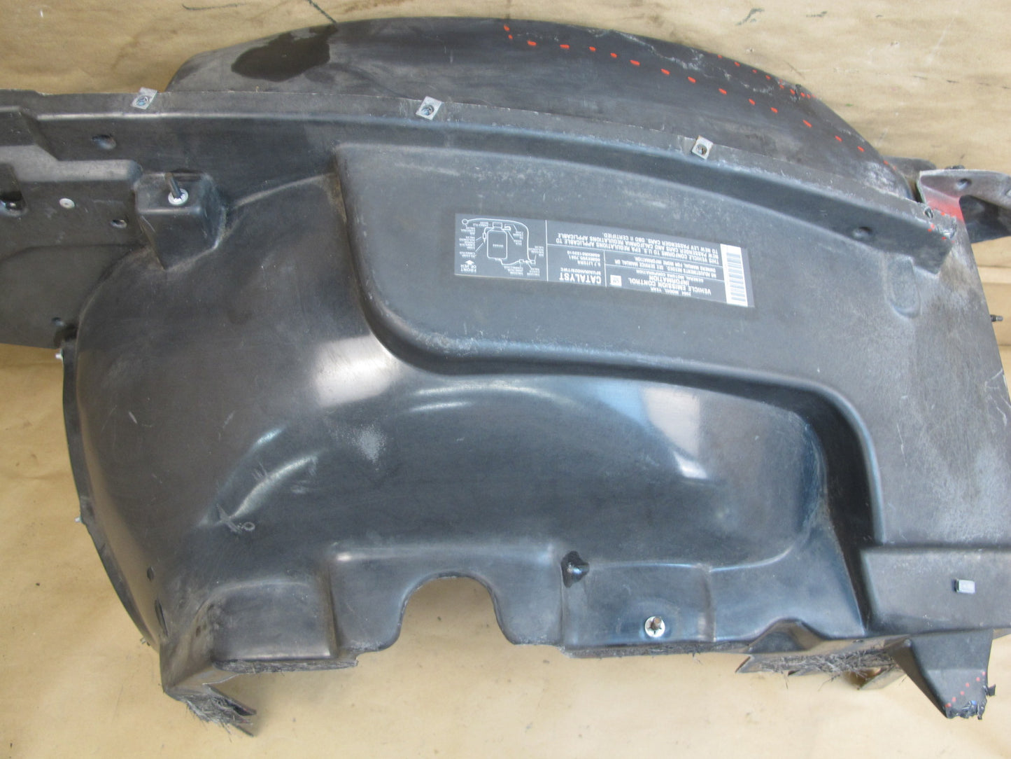 97-04 Chevrolet Corvette C5 Front Left Wheel Arch Splash Shield Guard OEM