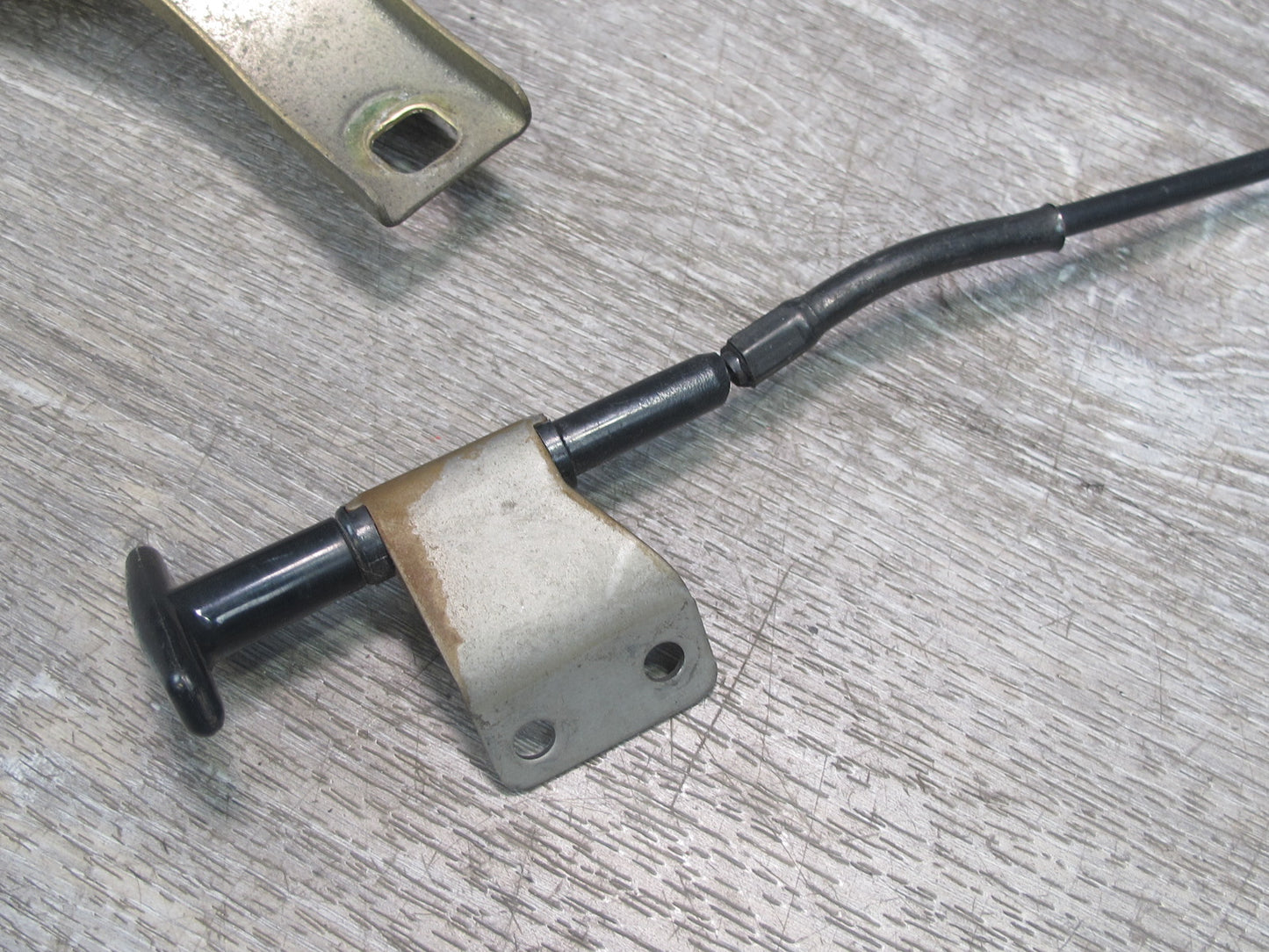 79-83 Datsun Nissan 280ZX S130 Hood Latch Striker Catch Release Cable Set OEM