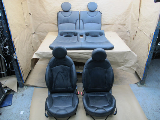09-15 Mini Cooper R57 Convertible Front Rear Leather Punch Sport Seat Set OEM