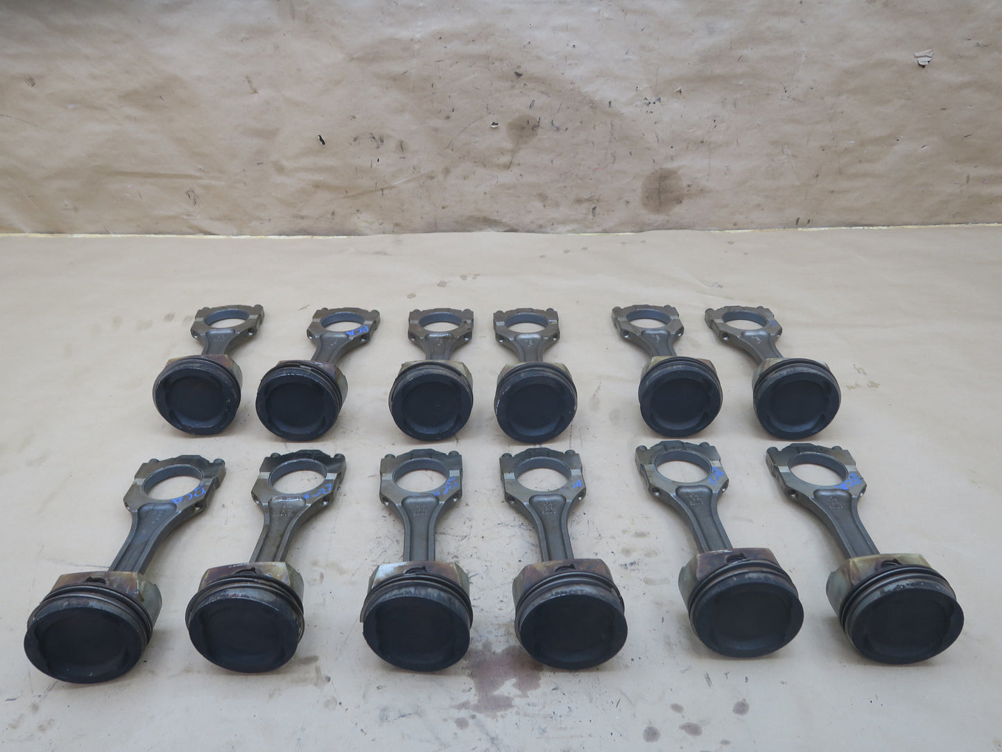 03-10 Bentley Continental GT Flying Spur 6.0L Engine Piston Connecting Rod Set