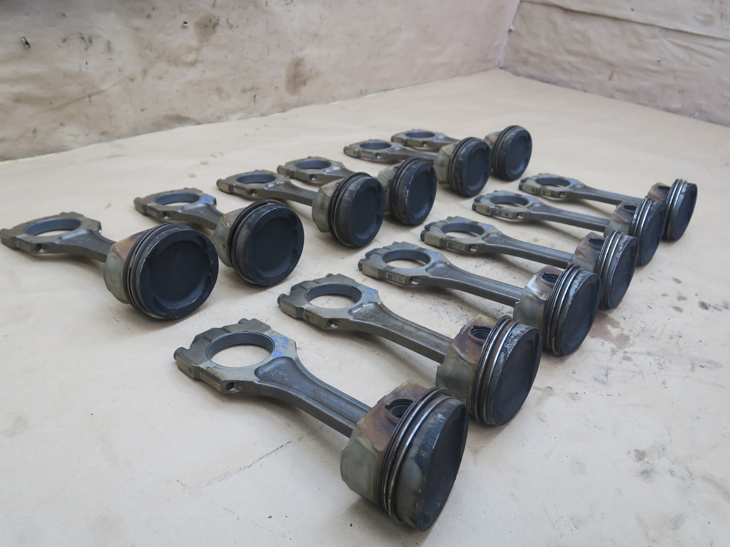 03-10 Bentley Continental GT Flying Spur 6.0L Engine Piston Connecting Rod Set