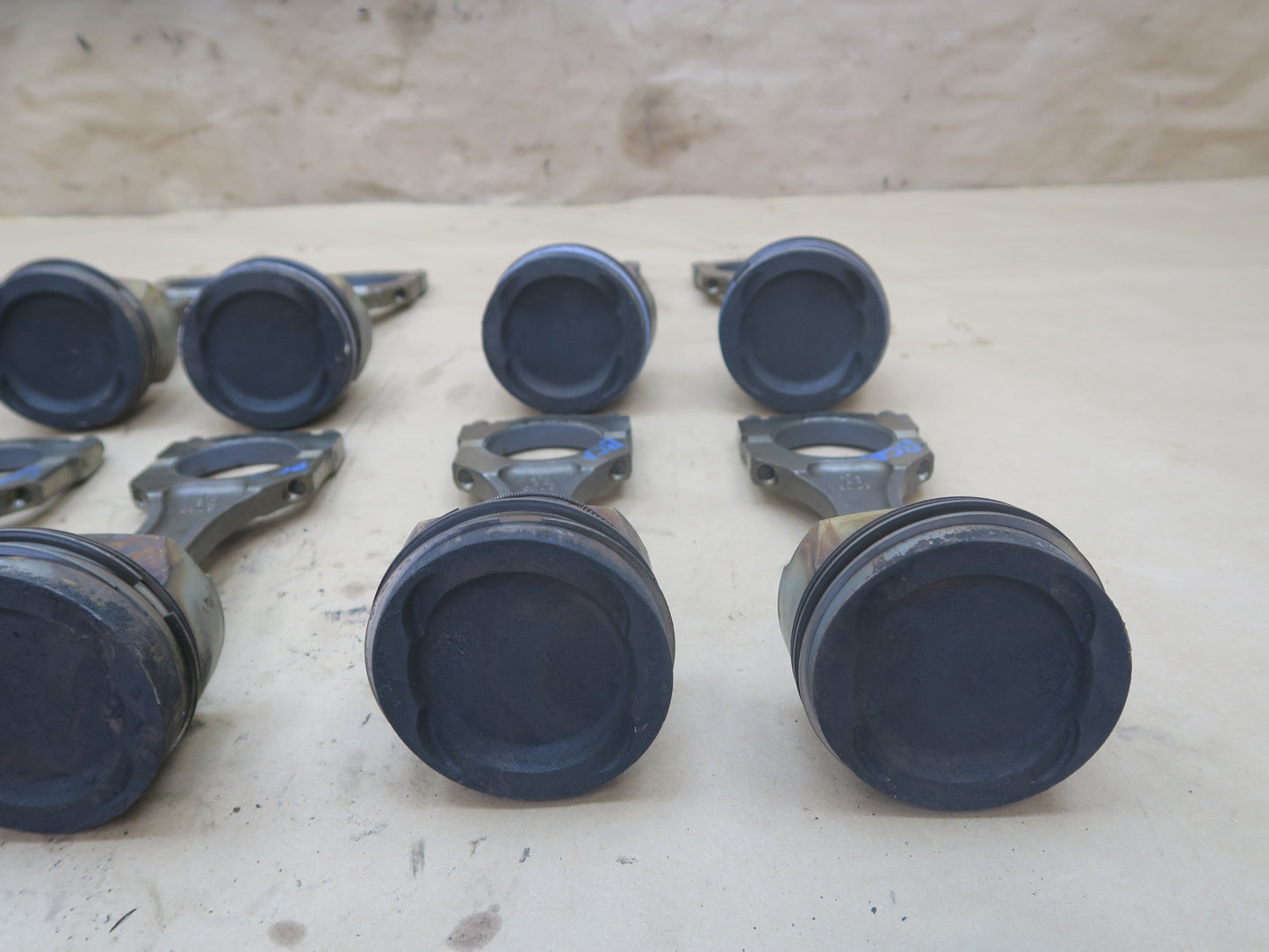 03-10 Bentley Continental GT Flying Spur 6.0L Engine Piston Connecting Rod Set