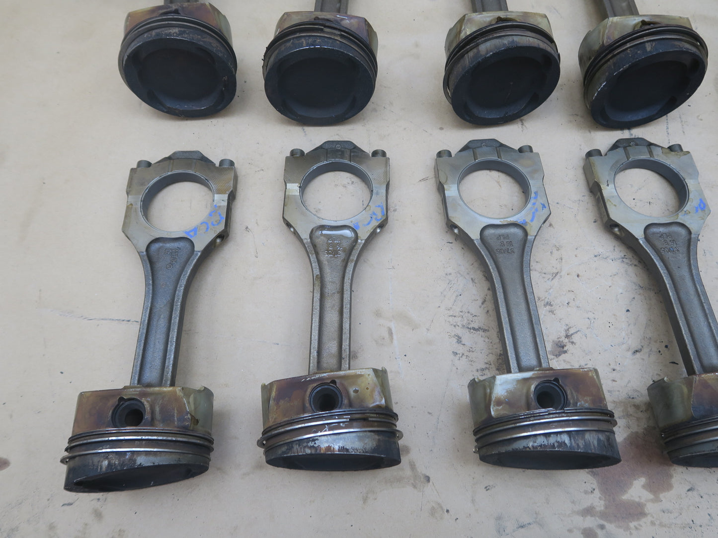 03-10 Bentley Continental GT Flying Spur 6.0L Engine Piston Connecting Rod Set