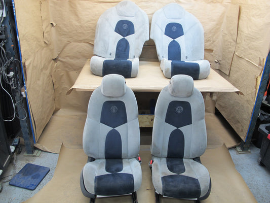 11-12 Fisker Karma Front & Rear Ecosuede Glacier Seat Set OEM