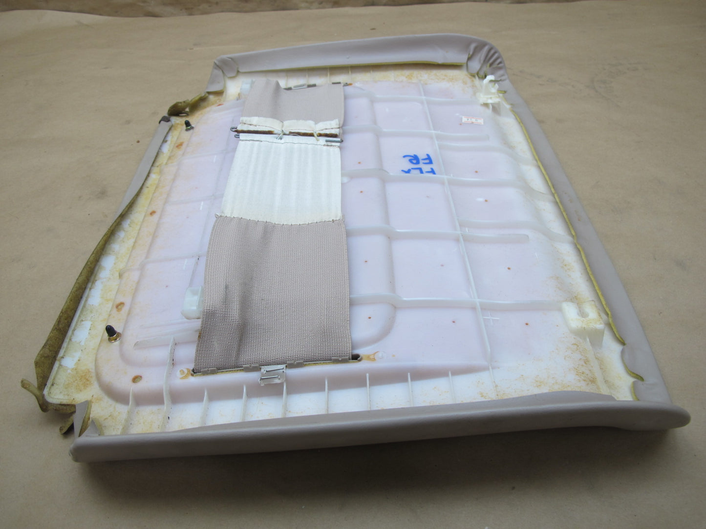 1998-2002 Lexus LX470 Front Right Passenger Side Seat Back Rear Panel Ivory