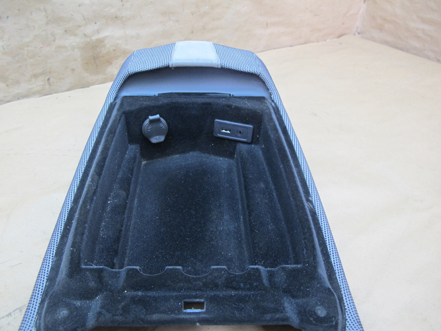 11-12 Fisker Karma Front Center Console Armrest Storage Trim Cover Panel OEM