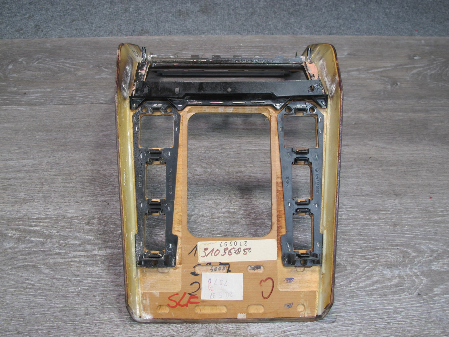 96-02 Mercedes R129 SL600 Dash Console Door Wood Trim Bezel Panel Set OEM