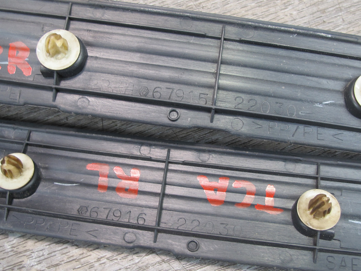 92-96 Toyota Cresta JZX90 Set of 3 Front & Rear Door Scuff Sill Plate Trim OEM