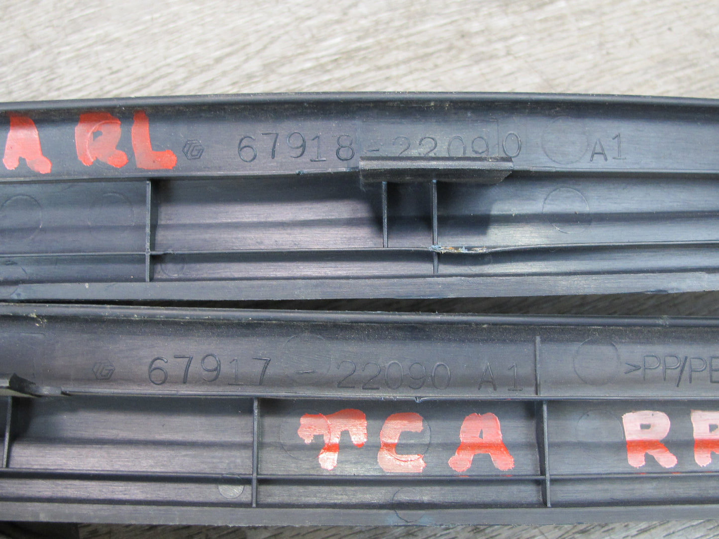 92-96 Toyota Cresta JZX90 Set of 4 Front & Rear Door Scuff Sill Plate Trim OEM