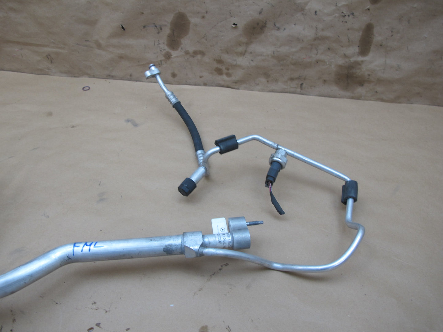 12-15 Mercedes W166 ML350 A/C Air Condition Hose Pipe Line Valve Set OEM