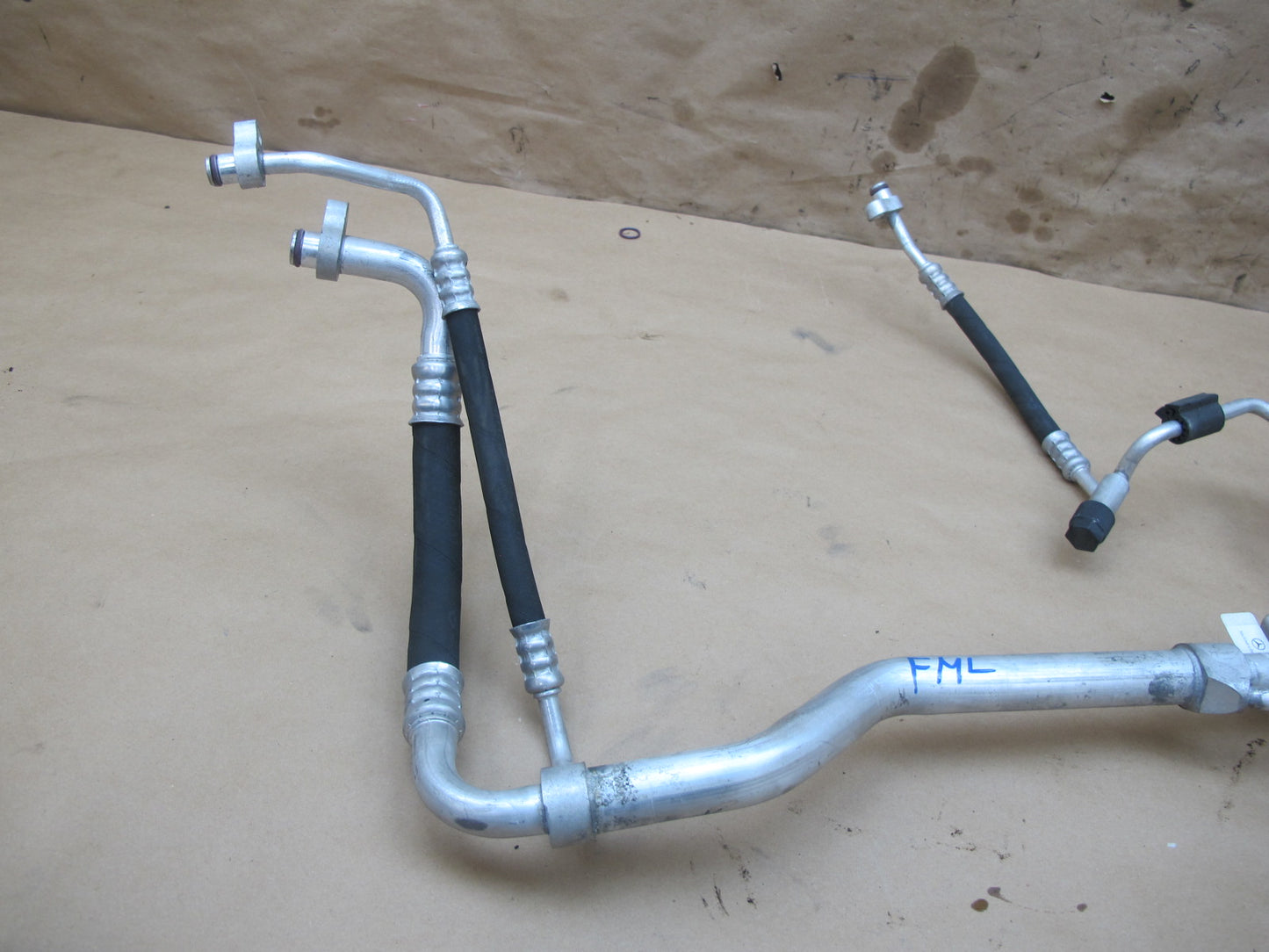 12-15 Mercedes W166 ML350 A/C Air Condition Hose Pipe Line Valve Set OEM