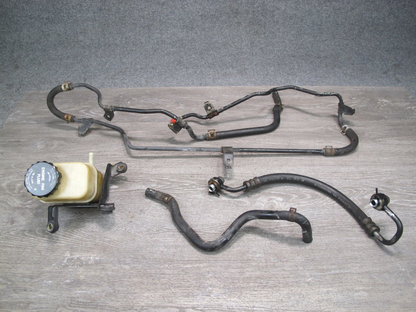 92-96 Toyota Cresta JZX90 Hydraulic Fan Pressure Hose Pipe Line Tank Set OEM