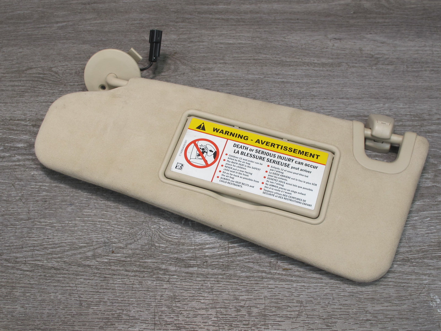 11-12 Fisker Karma Set of 2 Left & Right Sun Visor Shade & Coat Hook OEM