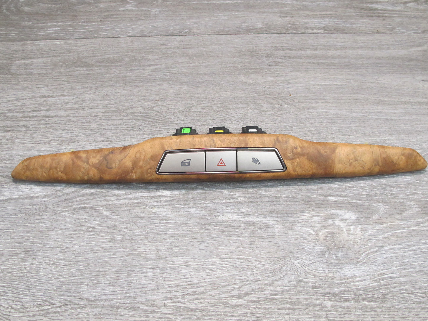 11-12 Fisker Karma Dash Hazard Switch & Rear Center Console Wood Trim Set OEM