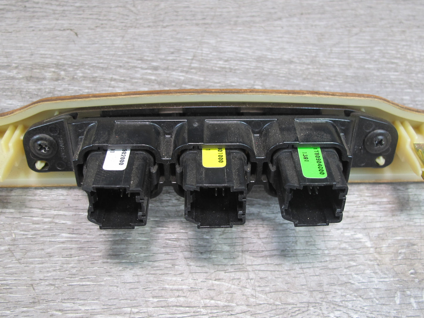 11-12 Fisker Karma Dash Hazard Switch & Rear Center Console Wood Trim Set OEM