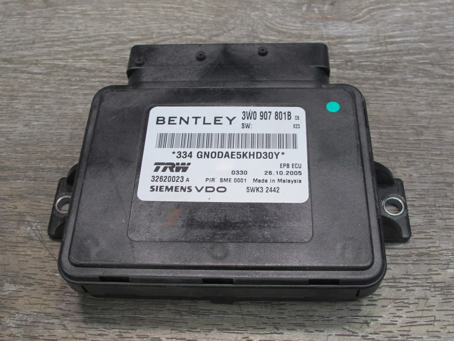 2006 Bentley Flying Spur Electronic Parking Brake Control Module Unit