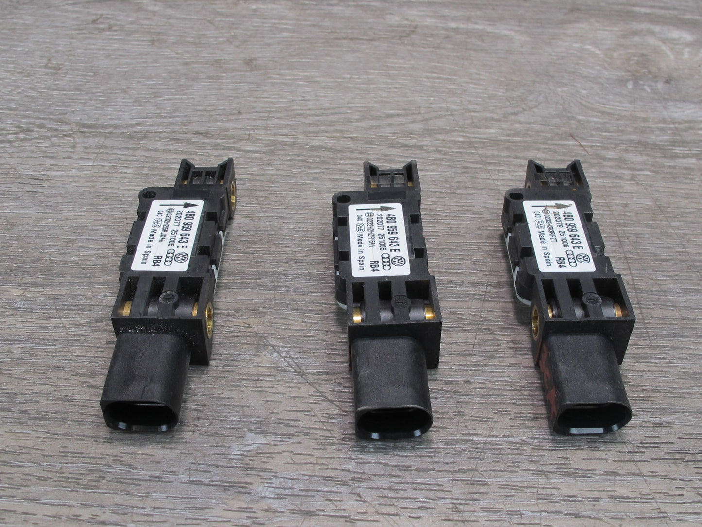 06-12 BENTLEY CONTINENTAL FLYING SPUR LEFT & RIGHT SIDE SRS AIRBAG IMPACT SENSOR 6PCS OEM