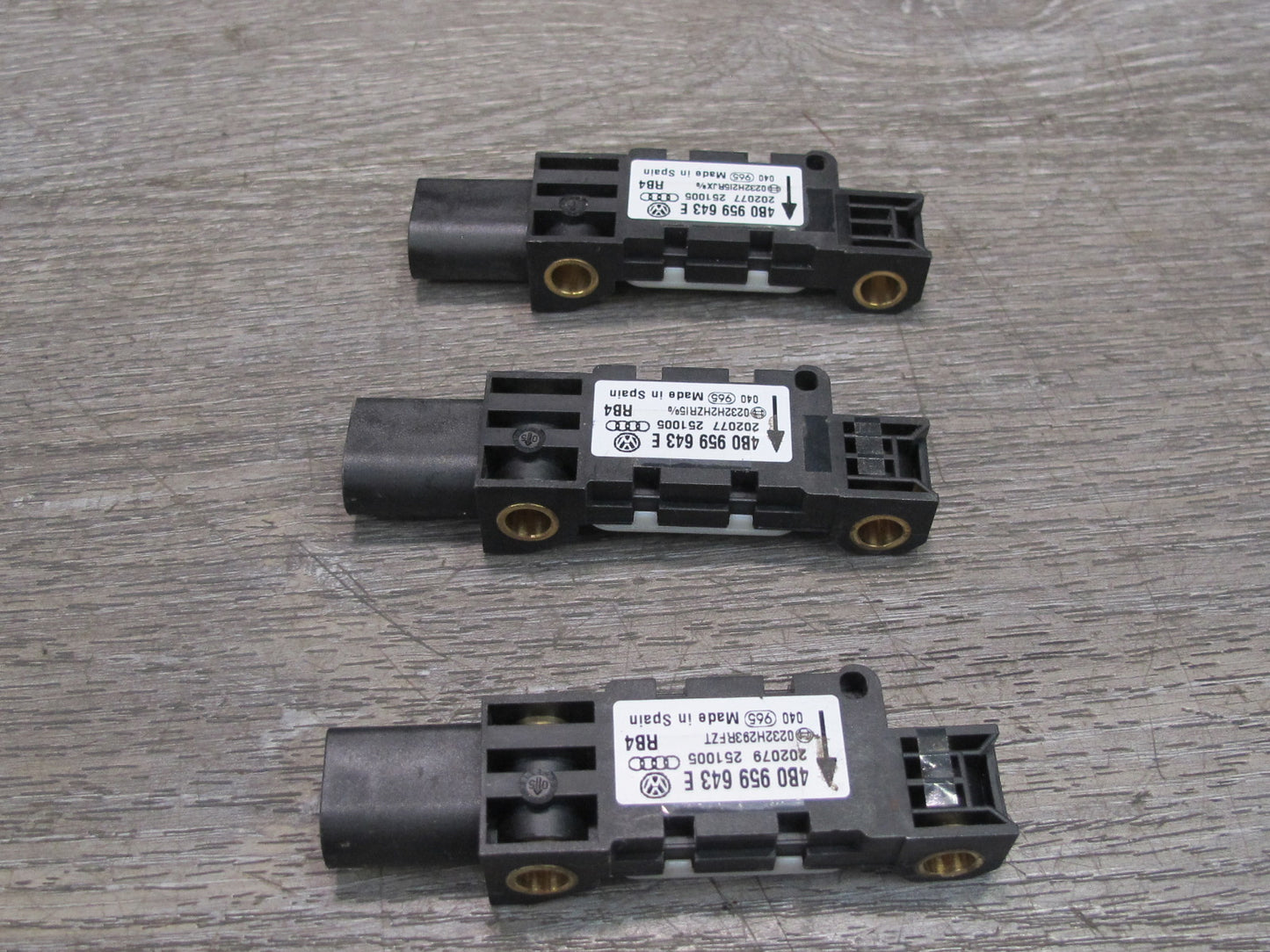 06-12 BENTLEY CONTINENTAL FLYING SPUR LEFT & RIGHT SIDE SRS AIRBAG IMPACT SENSOR 6PCS OEM
