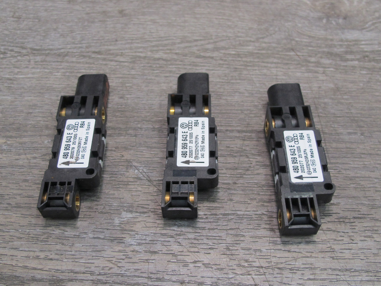 06-12 BENTLEY CONTINENTAL FLYING SPUR LEFT & RIGHT SIDE SRS AIRBAG IMPACT SENSOR 6PCS OEM