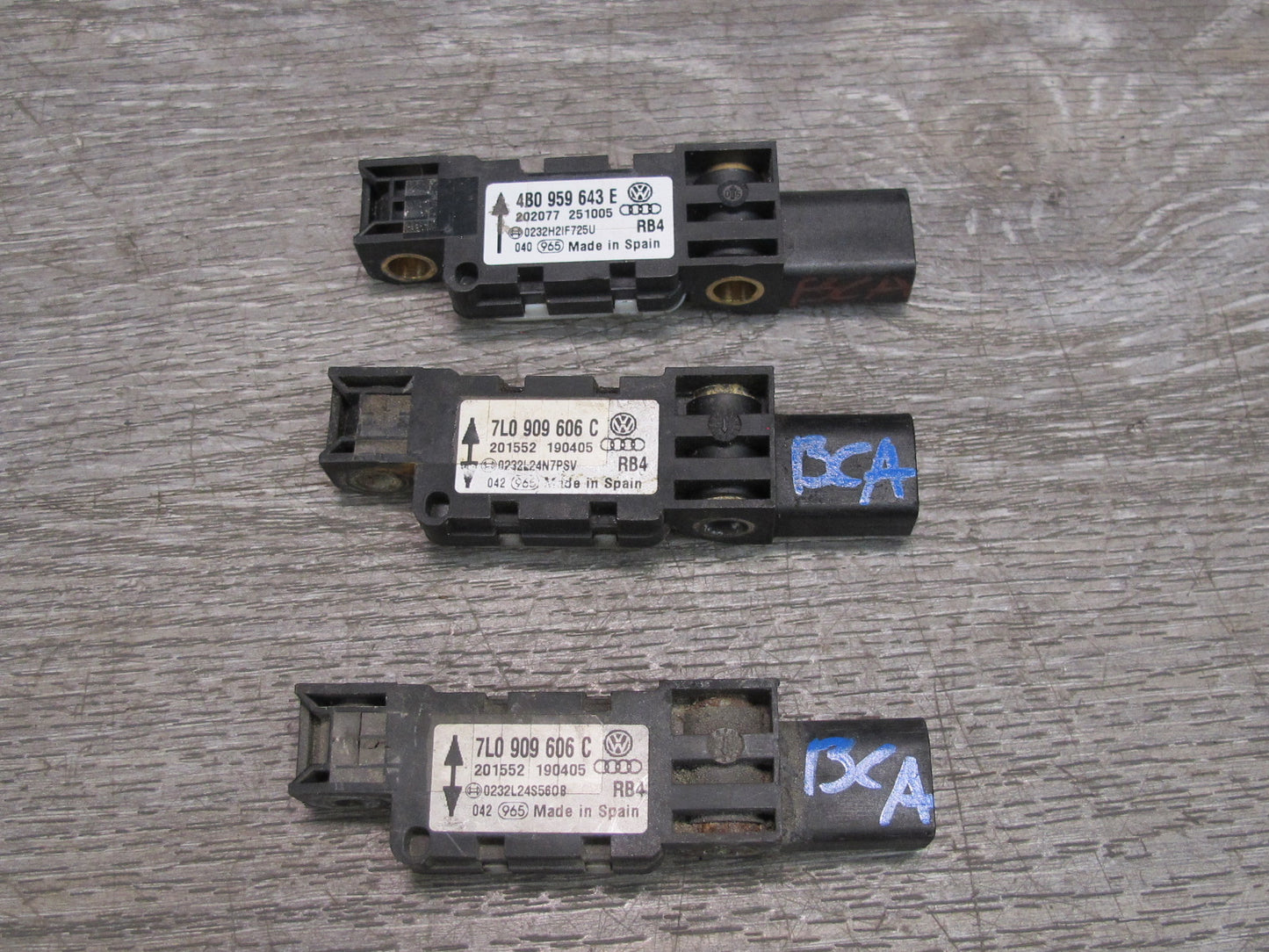 06-12 BENTLEY CONTINENTAL FLYING SPUR LEFT & RIGHT SIDE SRS AIRBAG IMPACT SENSOR 6PCS OEM