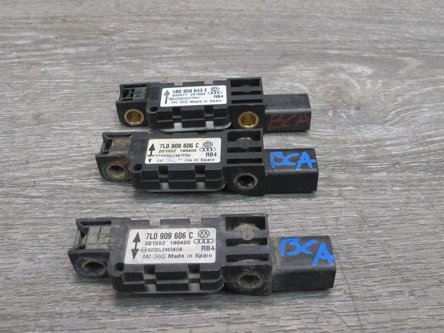 06-12 BENTLEY CONTINENTAL FLYING SPUR LEFT & RIGHT SIDE SRS AIRBAG IMPACT SENSOR 6PCS OEM