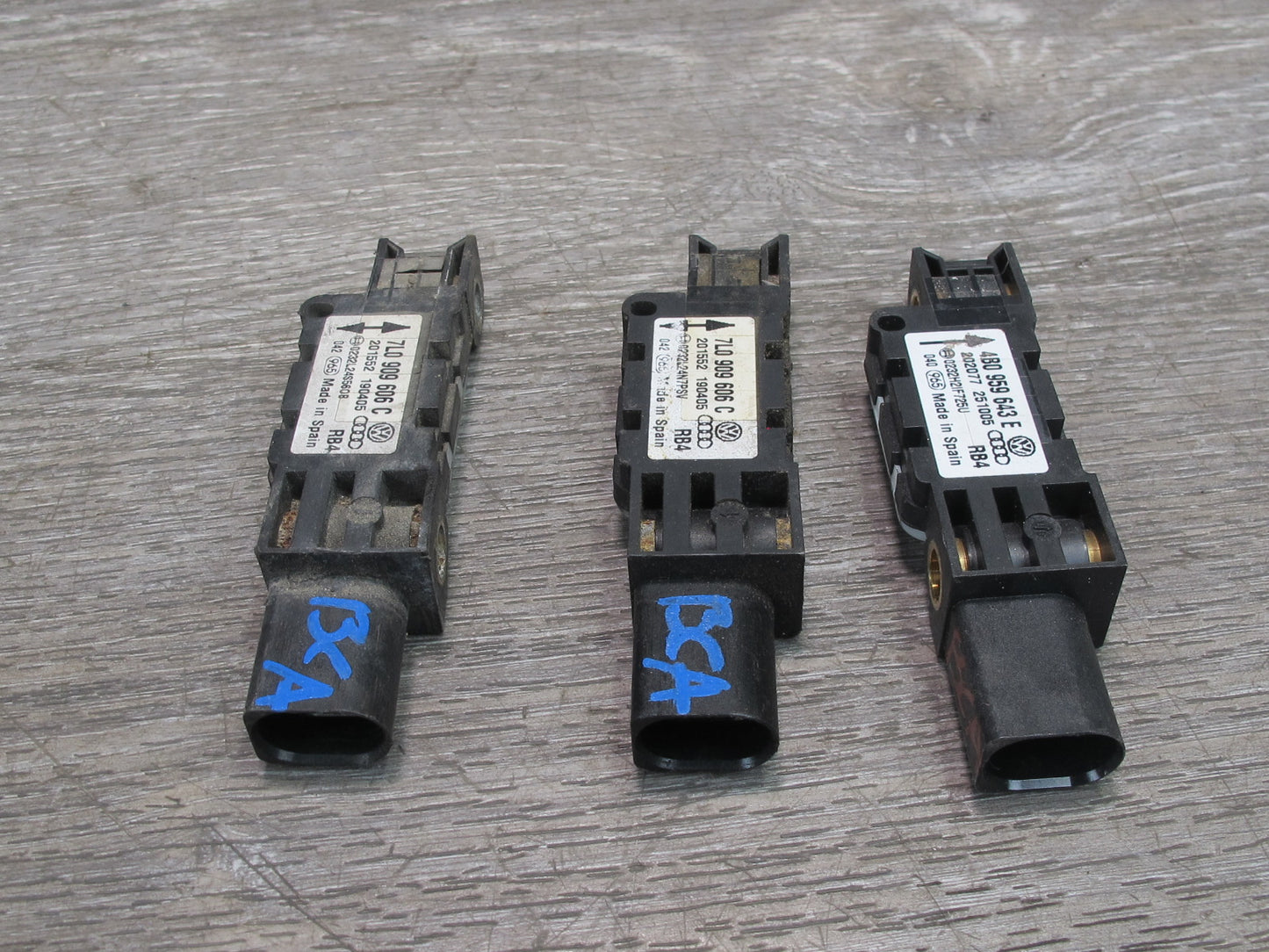 06-12 BENTLEY CONTINENTAL FLYING SPUR LEFT & RIGHT SIDE SRS AIRBAG IMPACT SENSOR 6PCS OEM