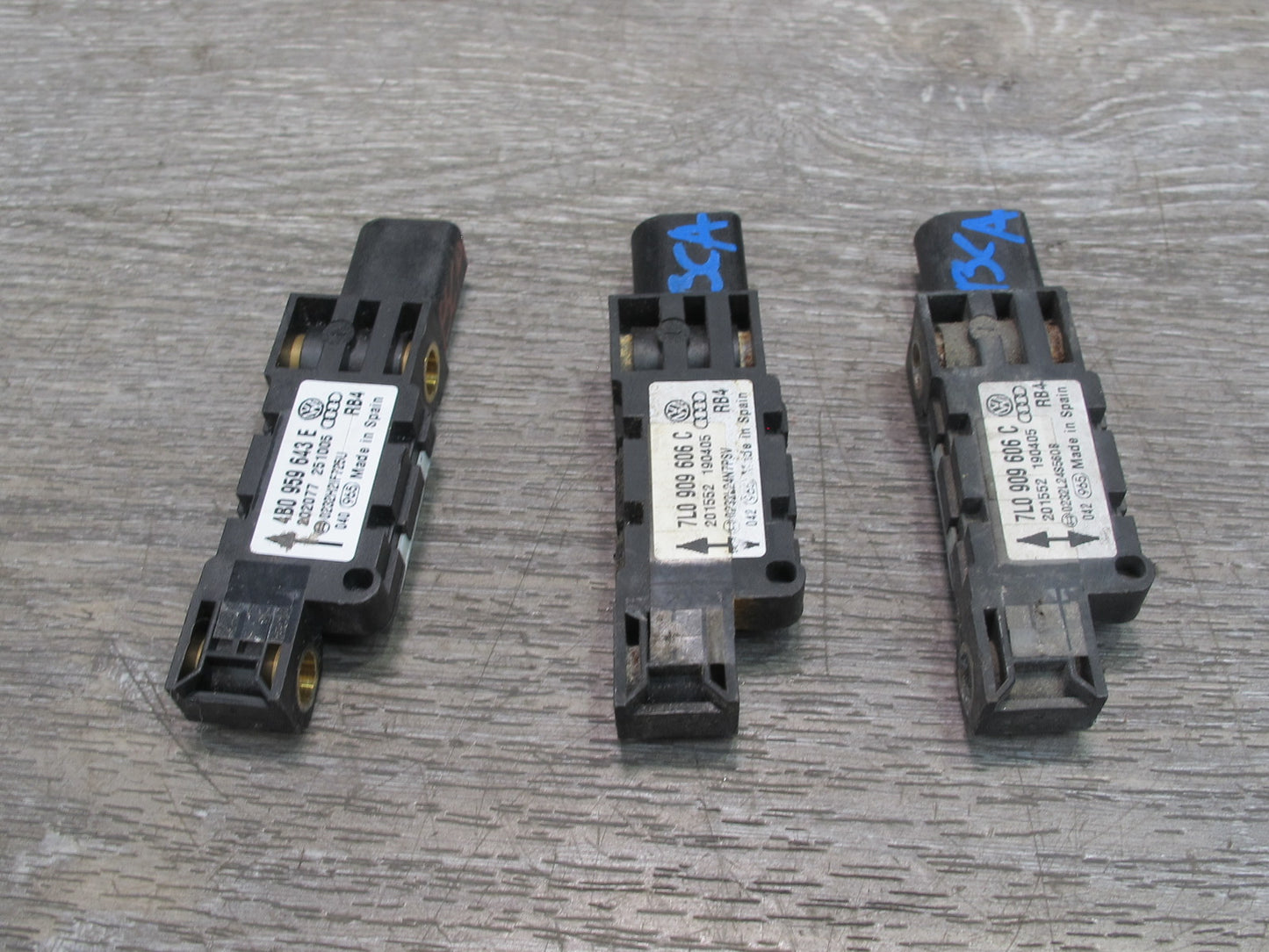 06-12 BENTLEY CONTINENTAL FLYING SPUR LEFT & RIGHT SIDE SRS AIRBAG IMPACT SENSOR 6PCS OEM
