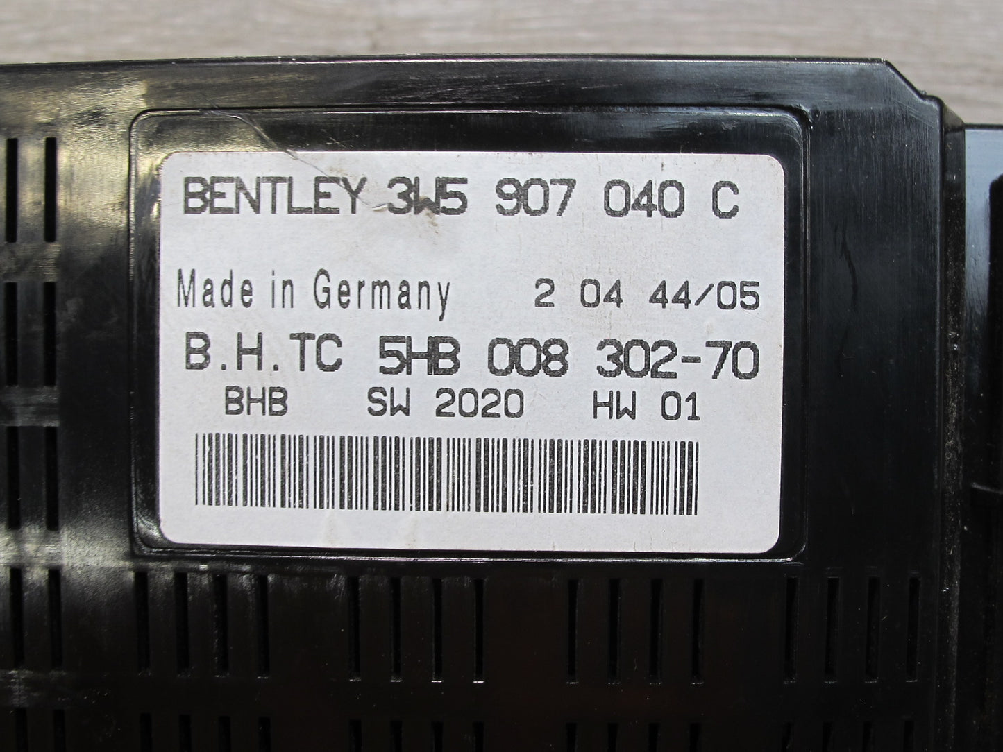 06-12 Bentley Continental Flying Spur Climate Control Module 3W5907040C OEM