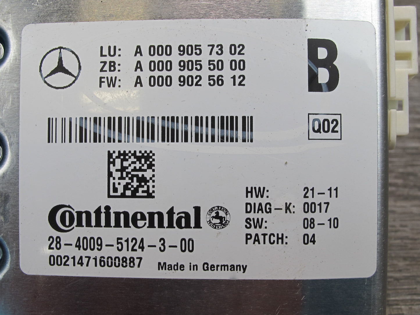 13-15 Mercedes W166 X166 Front Lane Departure Assist Camera 0009057302 OEM